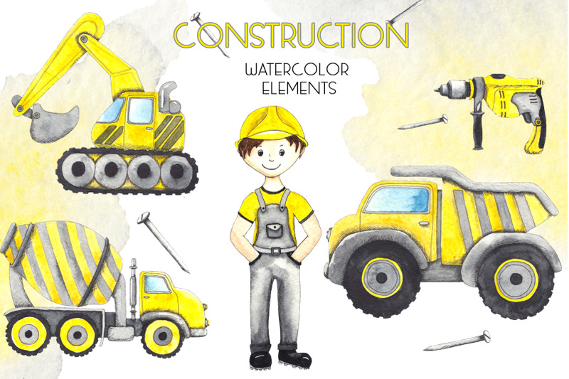 construction-watercolor-collection