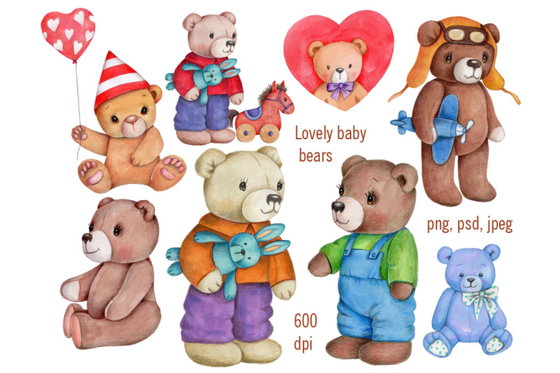 lovely-baby-bears-watercolor-illustrations