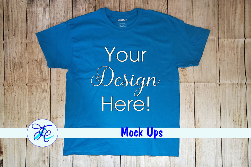 gildan-sapphire-blue-mock-up-shirts