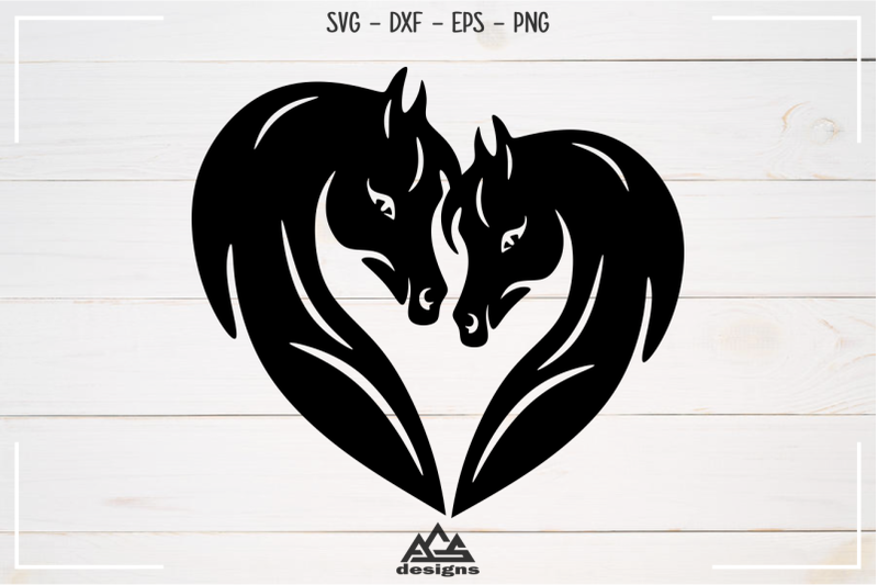Download Horse Love Heart - Valentine Svg Design By AgsDesign ...