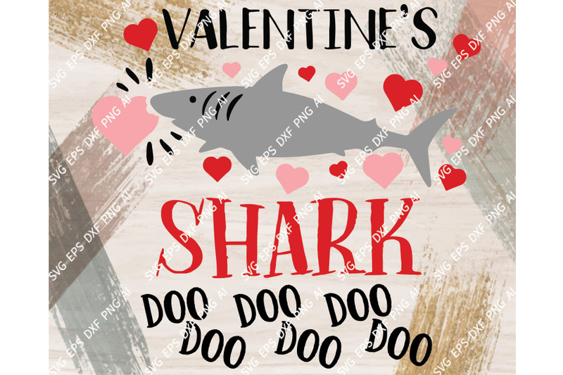 Download Valentine's Shark Do Do SVG, Valentine's SVG File, Shark ...
