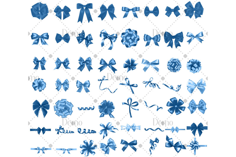 56-blue-satin-bows-and-ribbons-card-making-digital-images