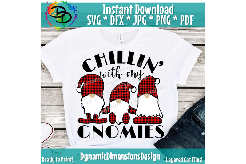 chillin-with-my-gnomies-svg-gnomes-svg-funny-svg-buffalo-plaid-leo