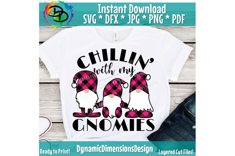 chillin-with-my-gnomies-svg-gnomes-svg-funny-svg-buffalo-plaid-leo