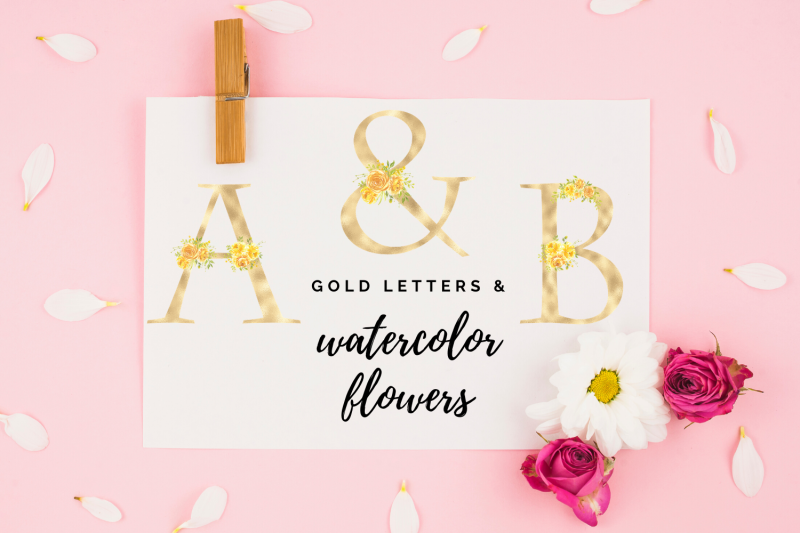 yellow-blush-floral-alphabet