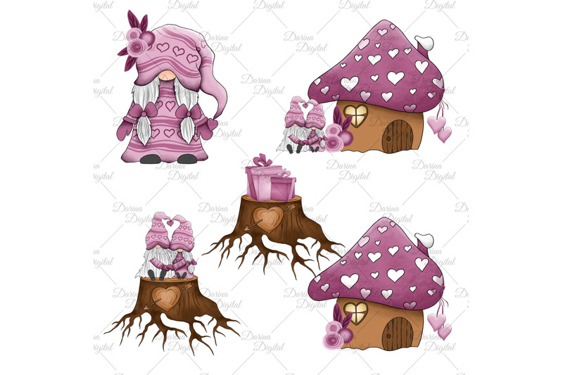 gnomes-in-love-clipart