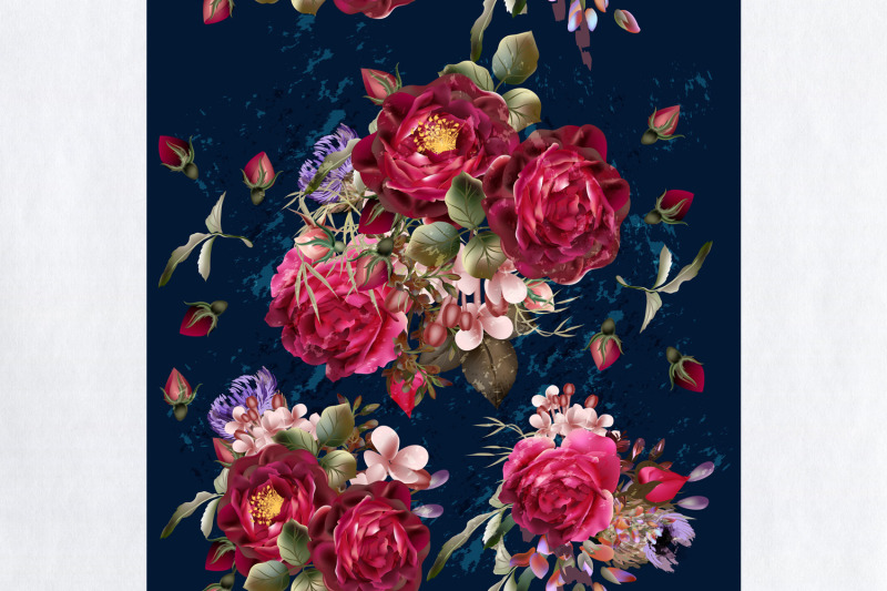 vector-vintage-pattern-with-roses