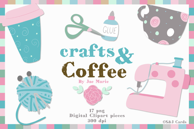 crafts-and-coffee-seamless-pattern-papers-and-clipart
