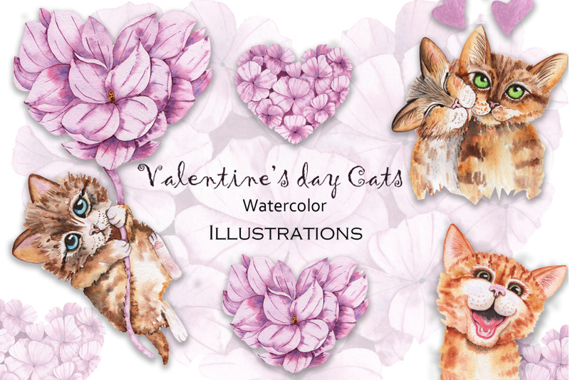 valentine-039-s-day-watercolor-cats-and-hearts