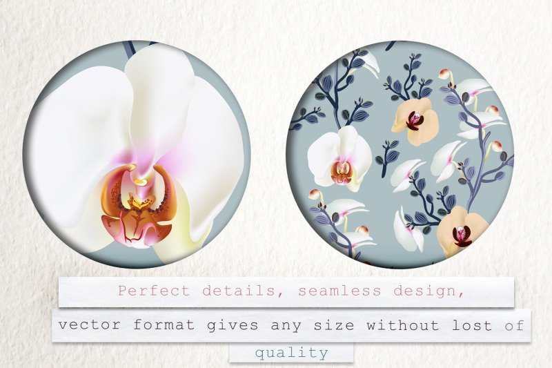 fashion-vector-pattern-with-orchid-flowers-in-vintage-style