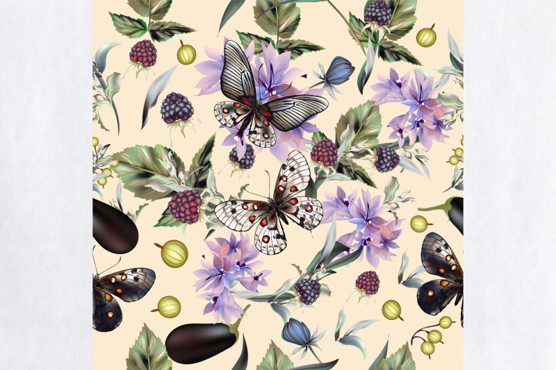 fashion-vector-pattern-with-hand-drawn-butterflies-and-flowers