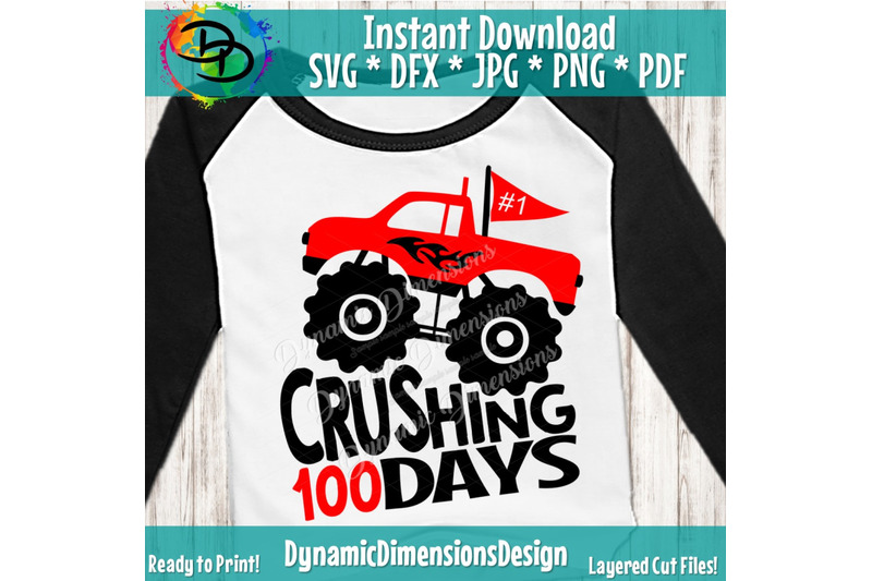 monster-truck-svg-file-monster-truck-shirt-100-days-monster-truck