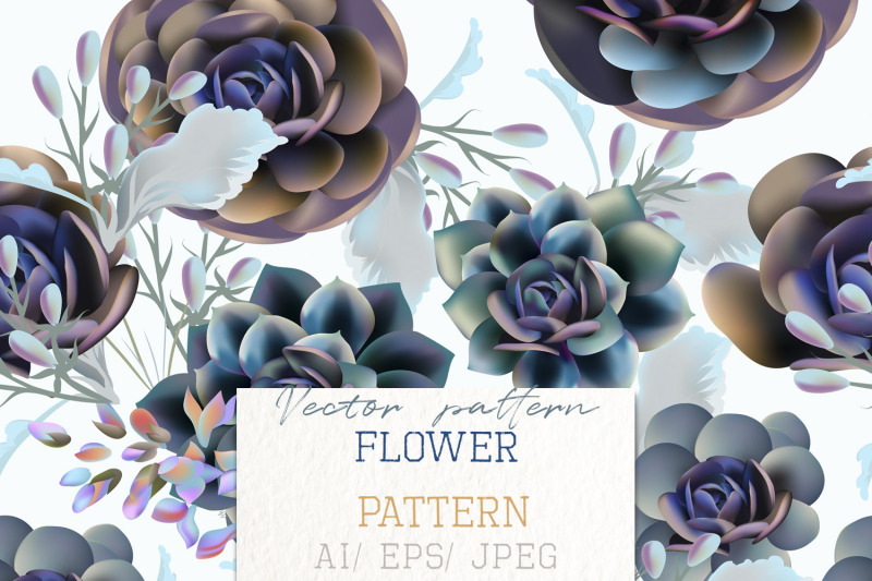 fashion-vector-pattern-with-succulent-plants-and-blue-flowers