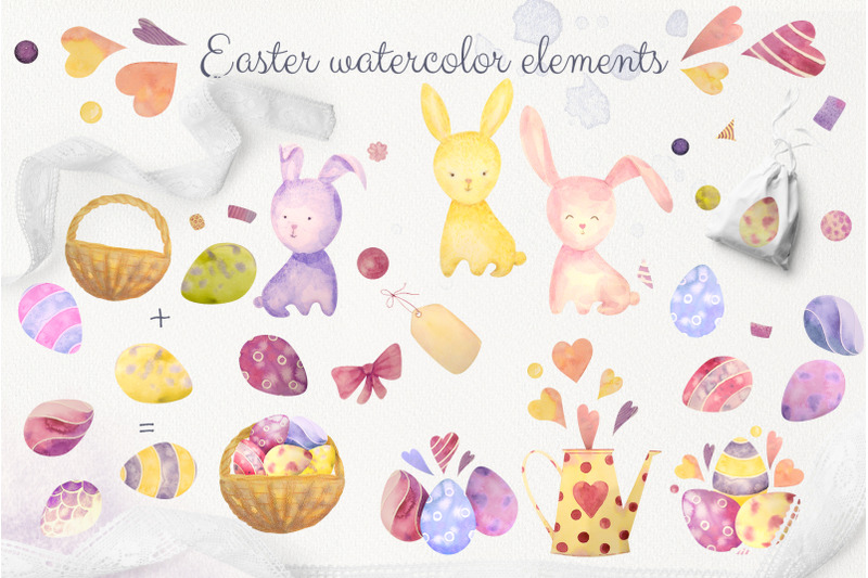 easter-time-set-of-watercolor-elements