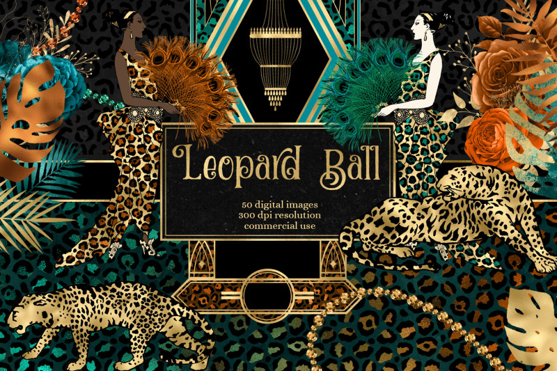 leopard-ball-digital-scrapbook-kit