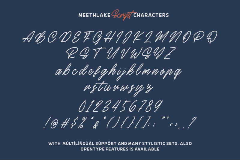 meethlake-typeface
