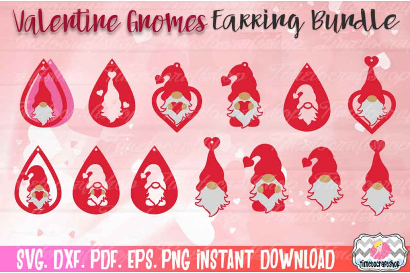 svg-dxf-pdf-png-and-eps-valentine-gnome-earring-template-bundle
