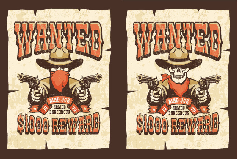 wanted-wild-west-cowboy-3-posters