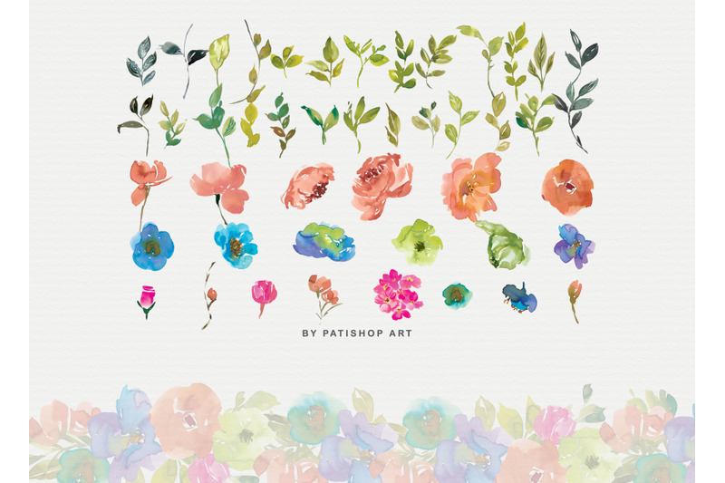 orange-amp-cerulean-watercolor-floral-clipart-set