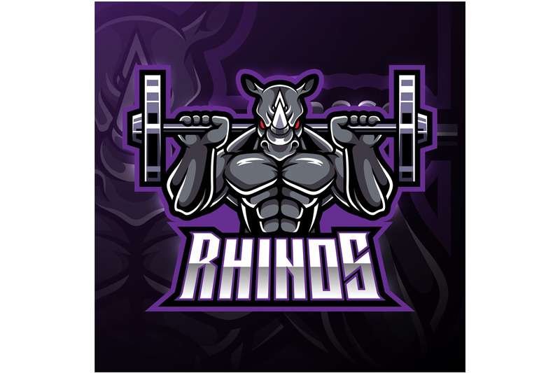 rhino-esport-mascot-logo-design