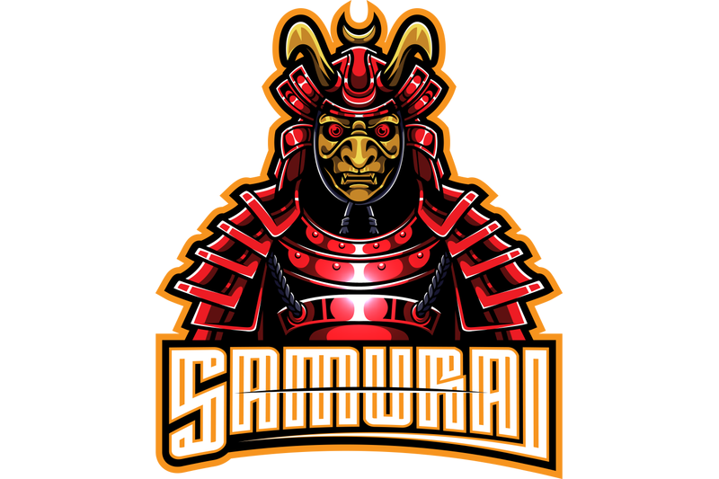 samurai-warrior-mascot-logo-design