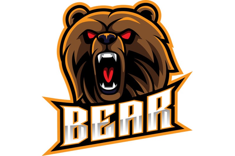 Team bears. Mascot logo Design.