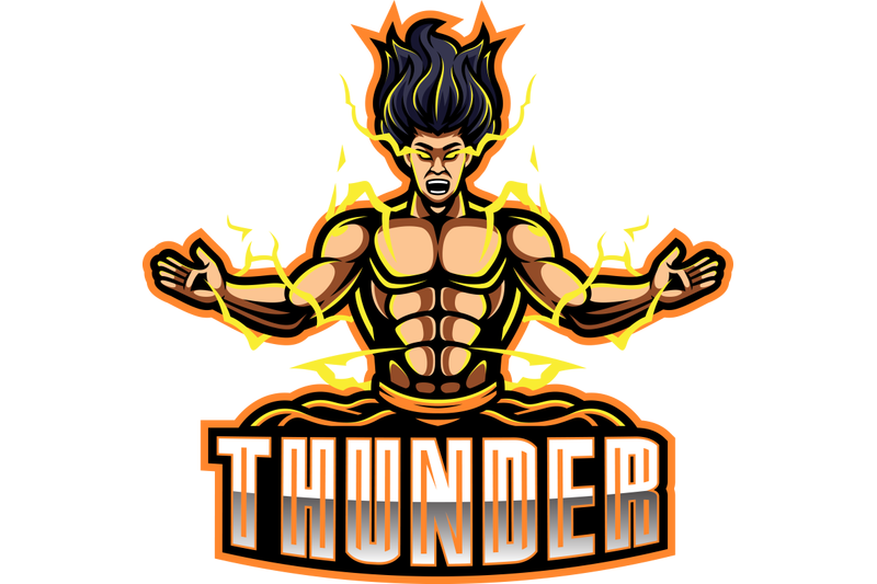 thunder-esport-mascot-logo-design