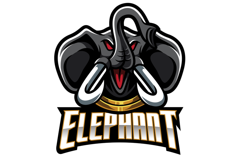 elephant-head-mascot-logo-design
