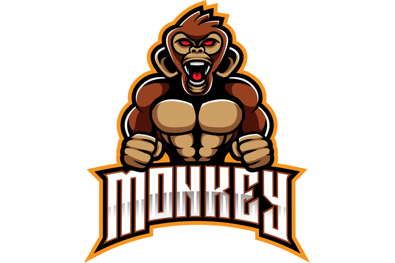 angry-monkey-face-mascot-logo-design