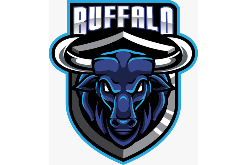 buffalo-head-mascot-logo-design