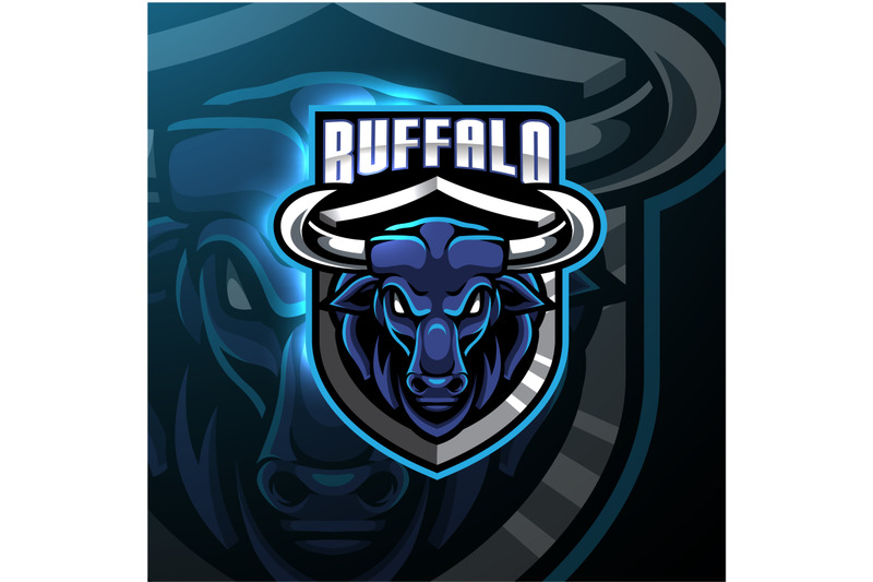 buffalo-head-mascot-logo-design