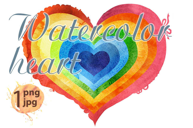 watercolor-textured-rainbow-heart-with-a-lace-edge