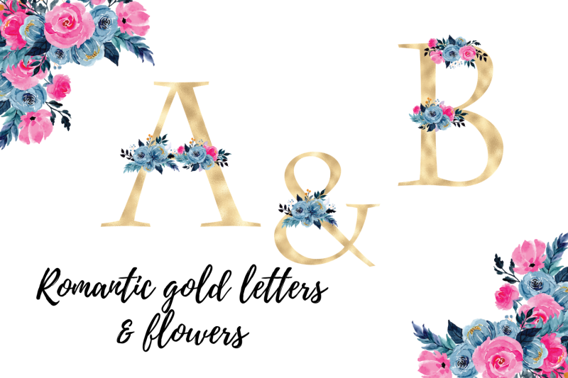 colorful-romantic-pink-florals-alphabet
