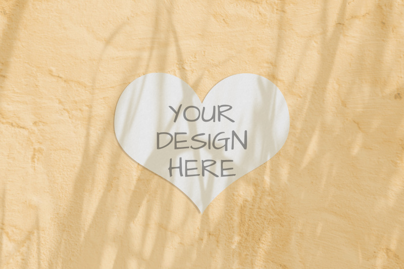 heart-valentine-modern-mock-up-with-herbs-shadows-on-yellow-background