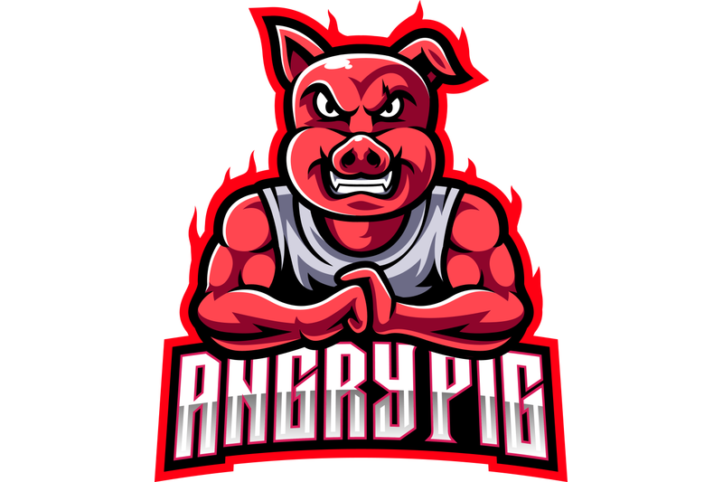 angry-pig-esport-mascot-logo-design