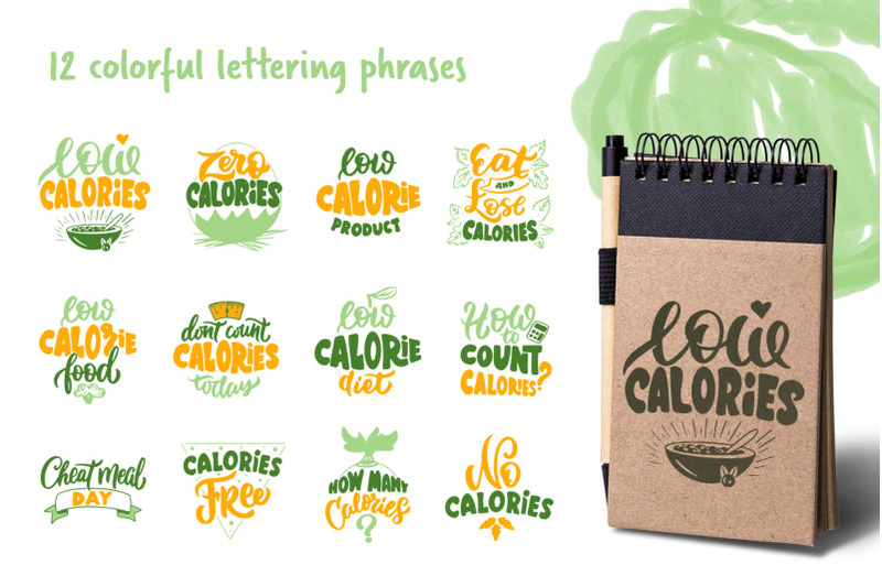 diets-set-of-lettering-phrases