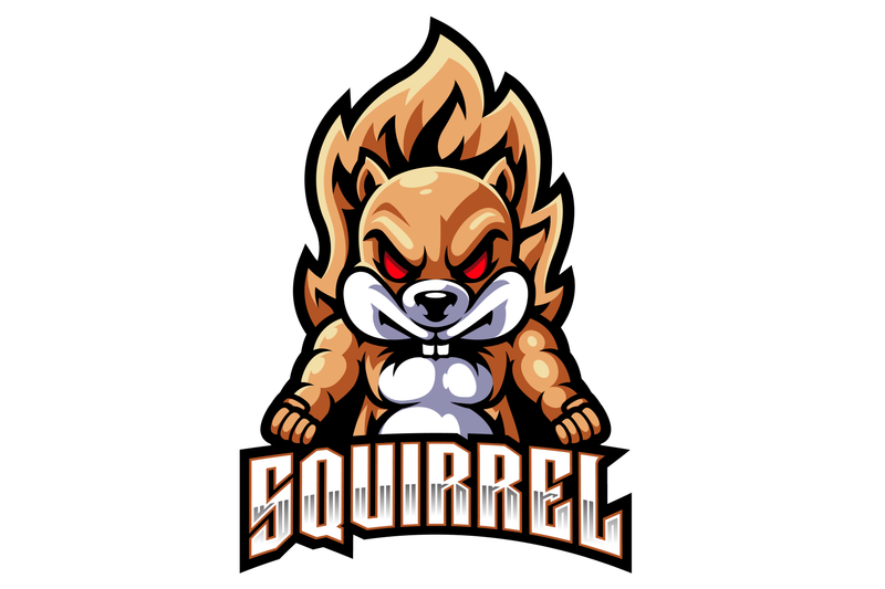 squirrel-esport-mascot-logo-design