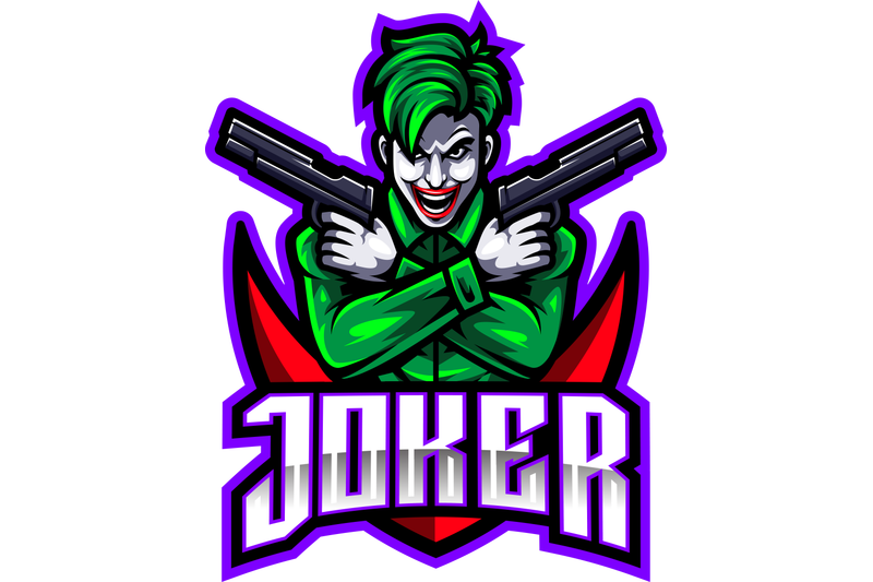 joker-gunners-esport-mascot-logo-design