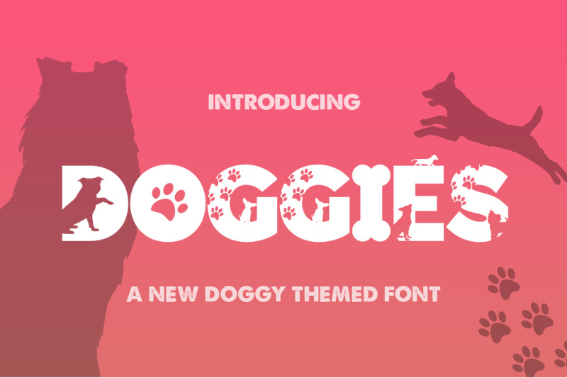 doggies-silhouette-font