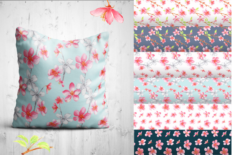 watercolor-cherry-blossom-patterns