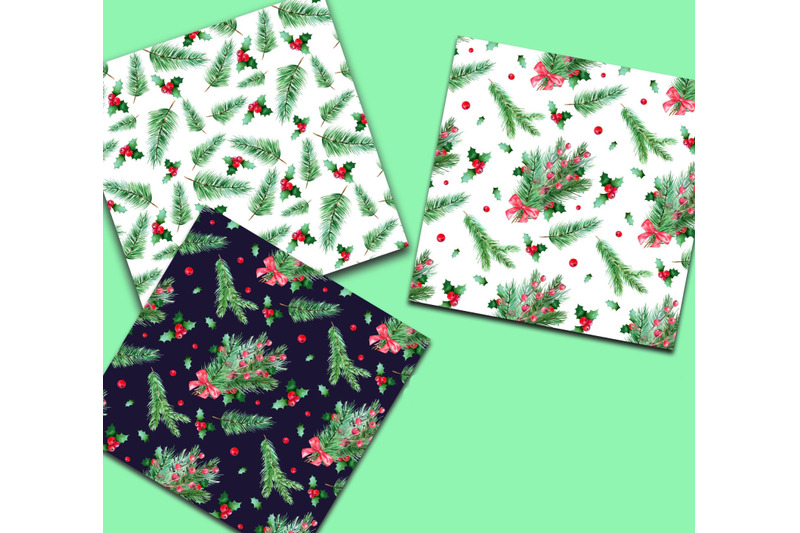 christmas-winter-watercolor-digital-paper-pack-seamless-patterns