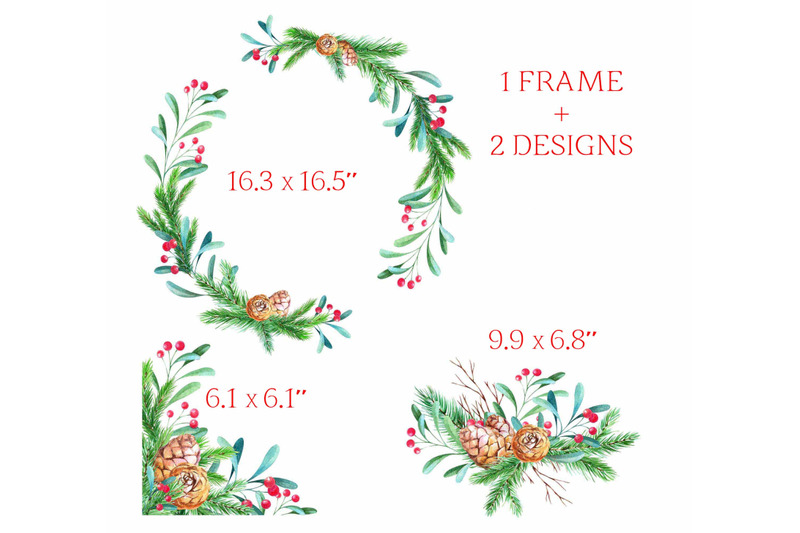 christmas-watercolor-clip-art-frame-wreath-set-png