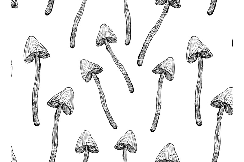 magic-ink-mushrooms-pattern-seamless-ang-transparent-png