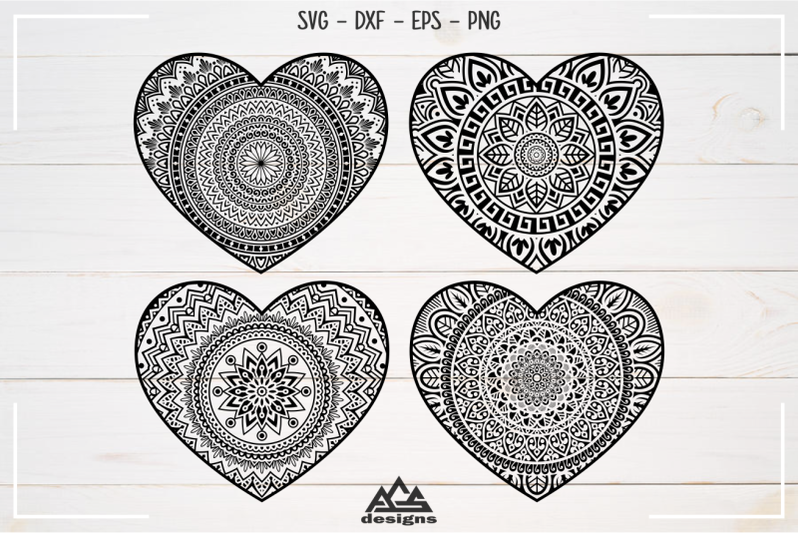 heart-love-mandala-packs-svg-design