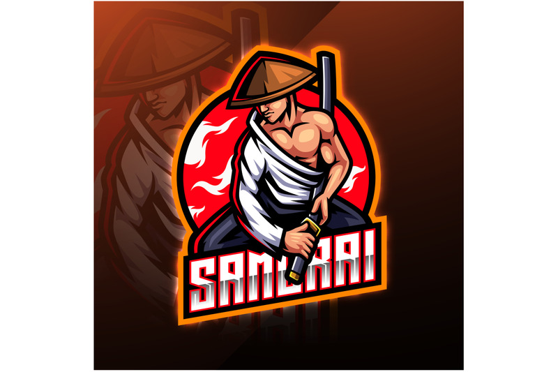 samurai-esport-mascot-logo-design