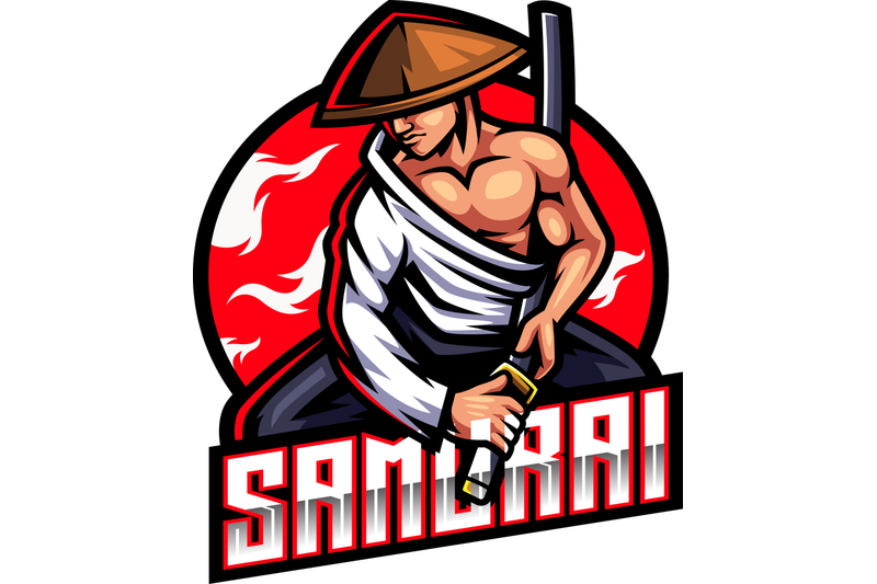 samurai-esport-mascot-logo-design