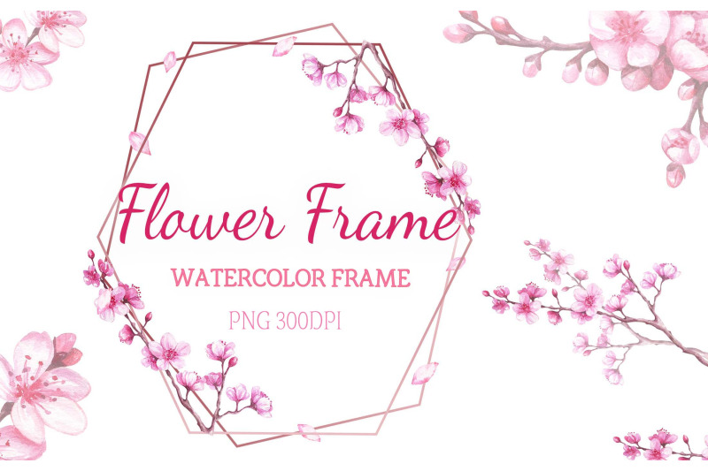 watercolor-frame-with-blooming-cherry-sakura
