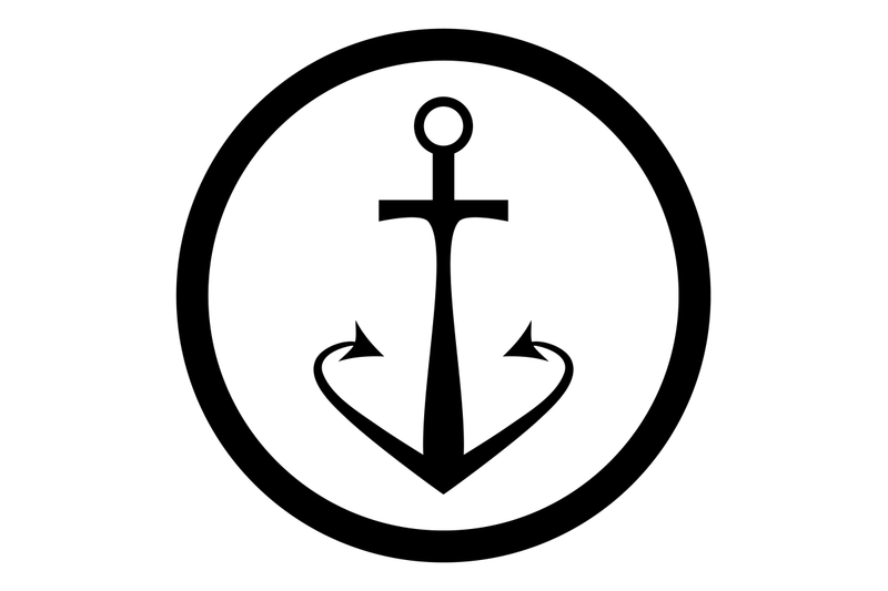 black-anchor-icon