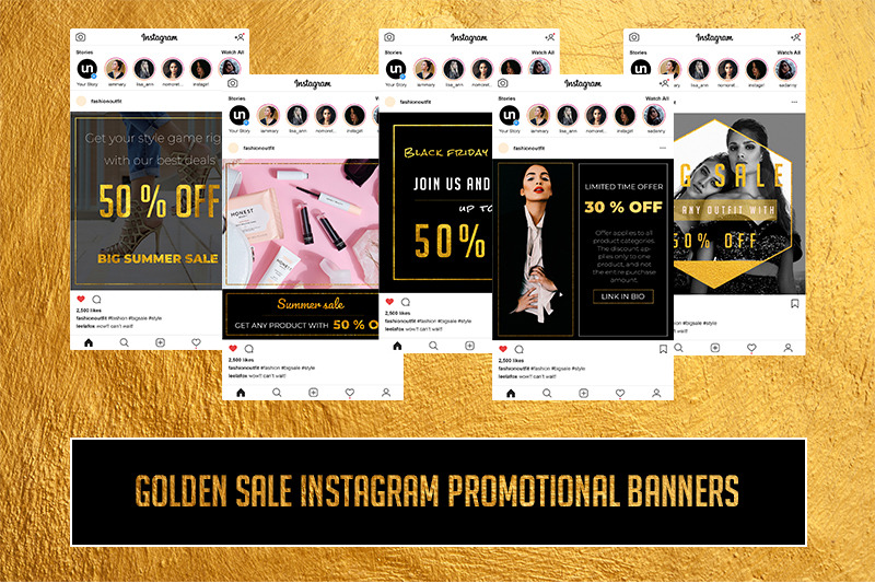 golden-sale-mini-social-templates-bundle