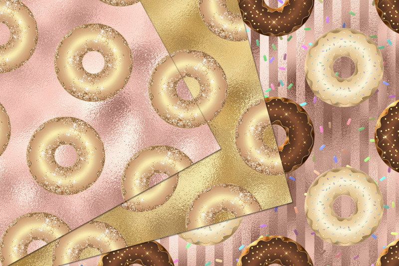 glitter-donut-digital-paper